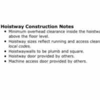 Hoistway Construction Notes